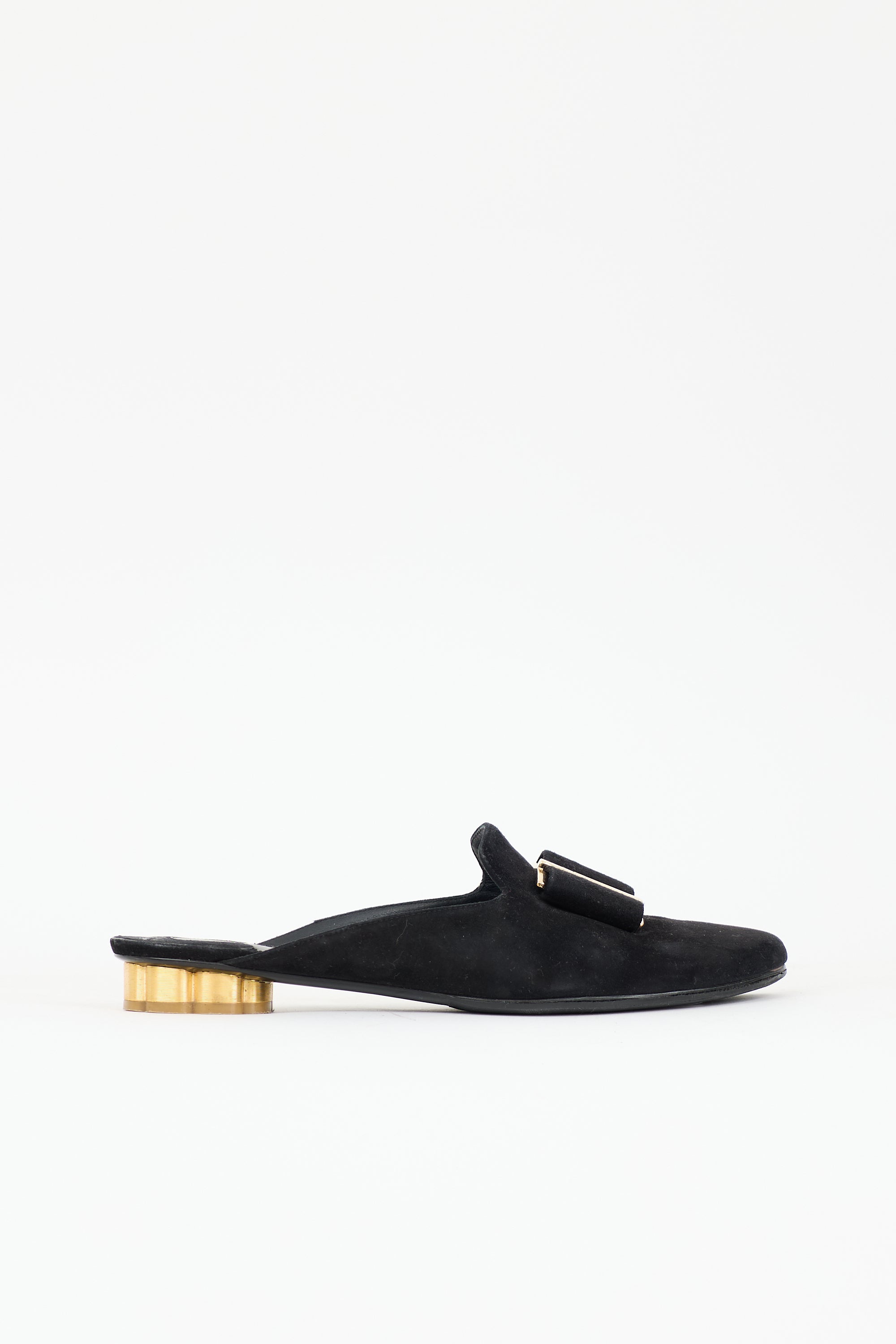 Ferragamo Suede Sciacca Mule