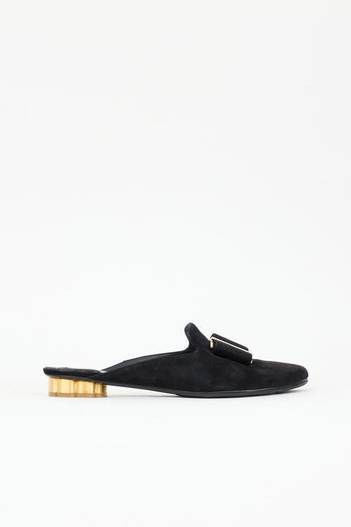 Ferragamo Suede Sciacca Mule