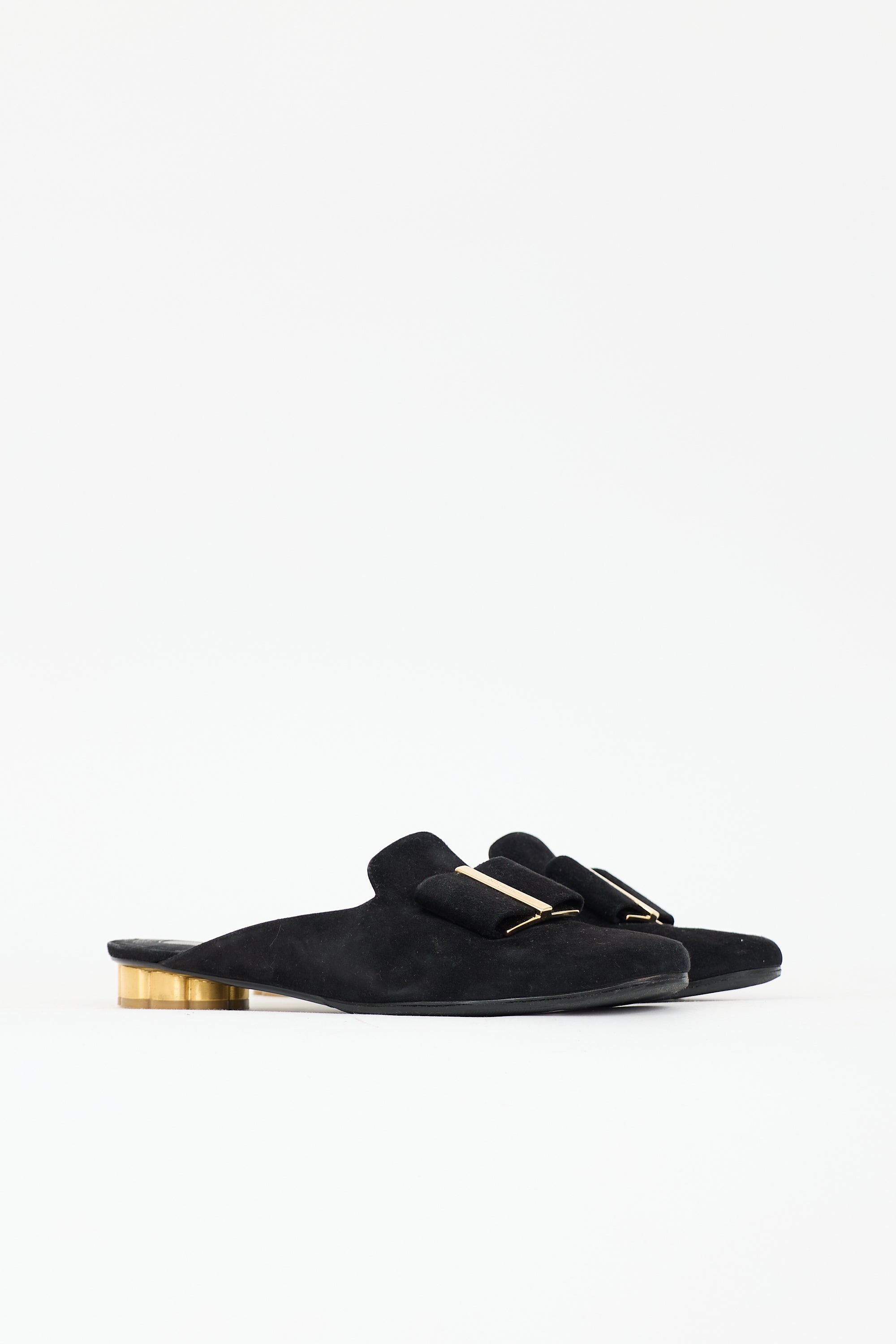 Ferragamo Suede Sciacca Mule