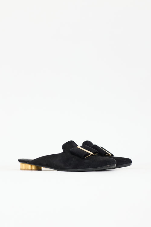 Ferragamo Suede Sciacca Mule