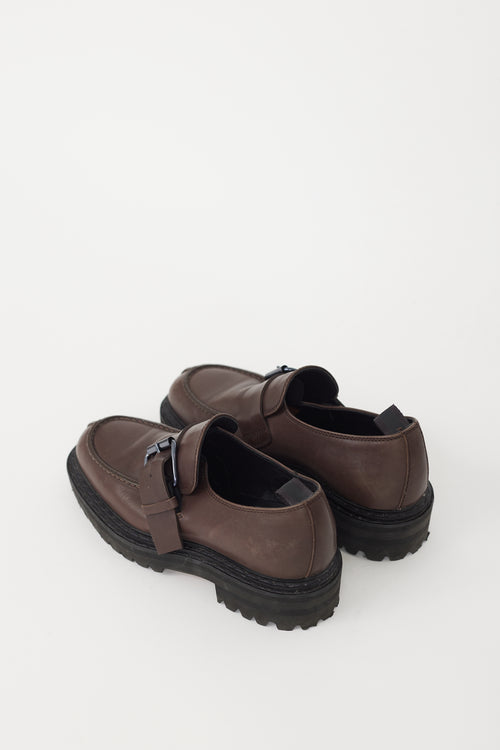 Officine Creative Brown & Silver Leather Chunky Loafer