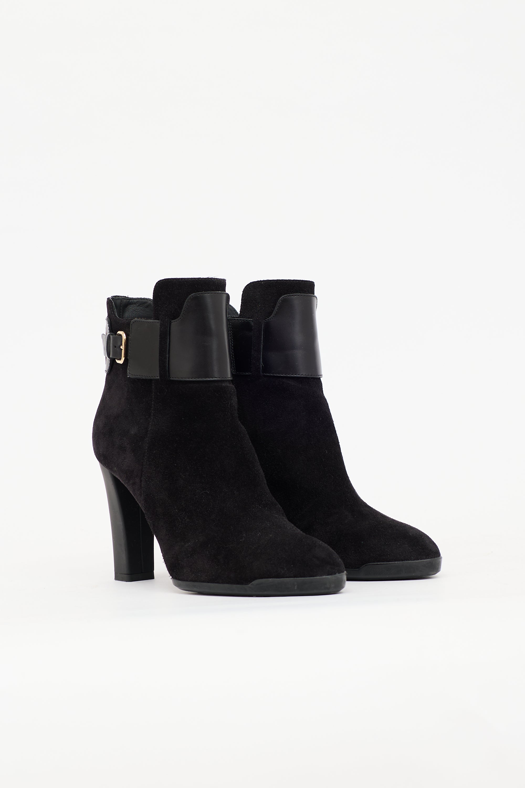 Tod's Suede Belted Ankle Boot
