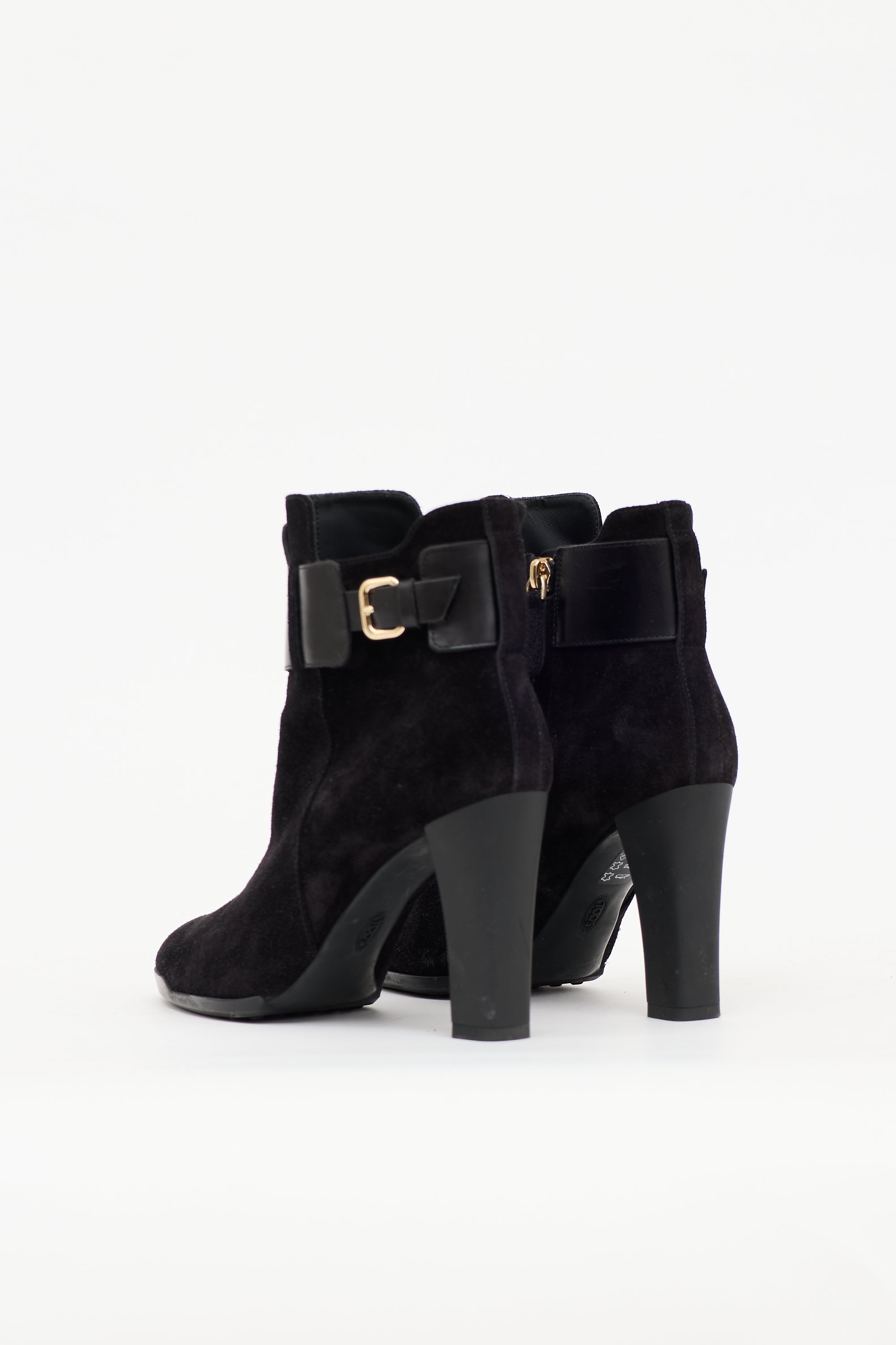 Tod's Suede Belted Ankle Boot