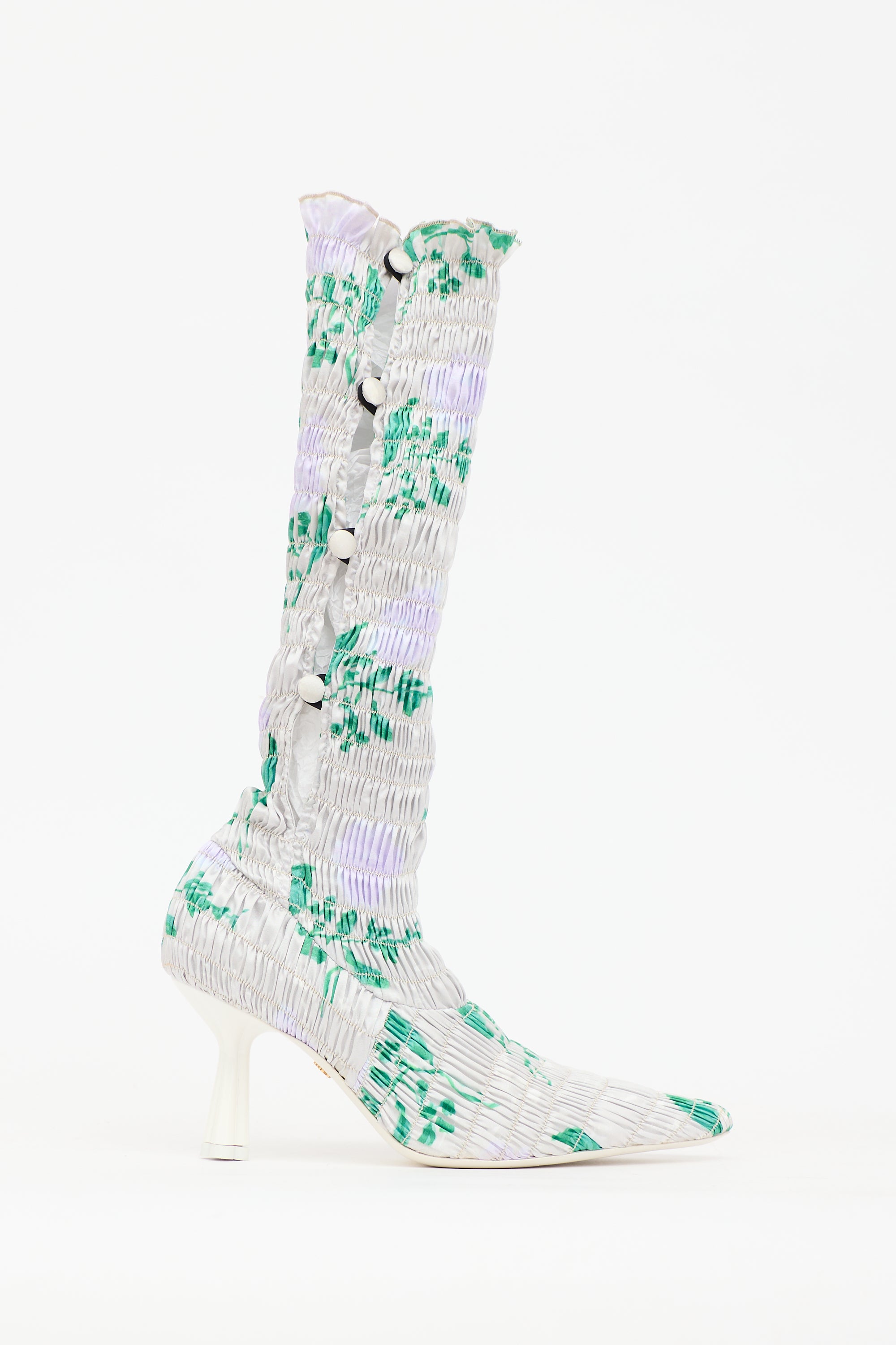 Amy Crookes Satin Floral Lottie Boot
