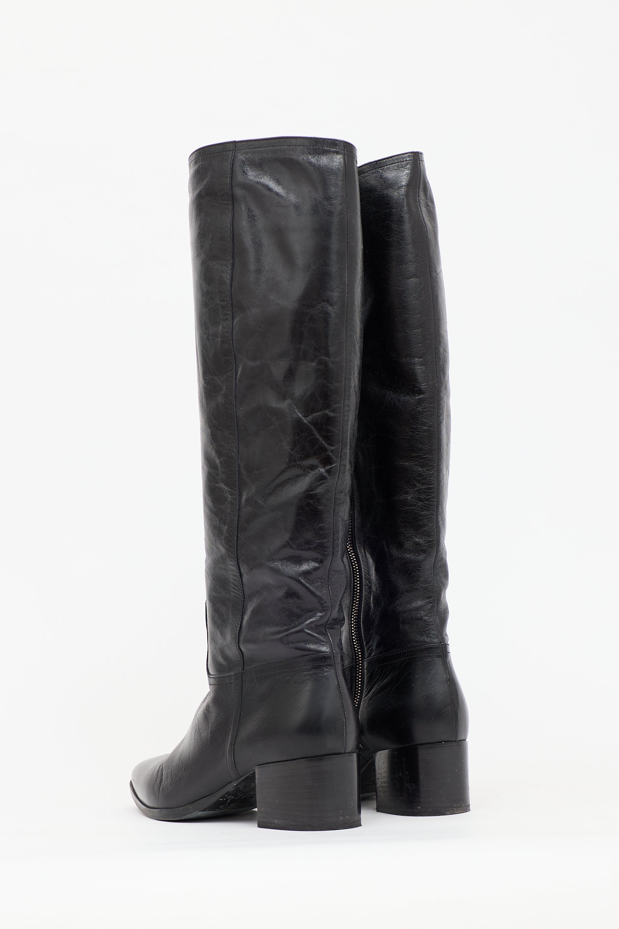 Miu Miu Leather Pointed Boot