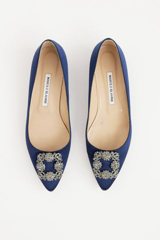 Manolo Blahnik Satin Hangisi Flat