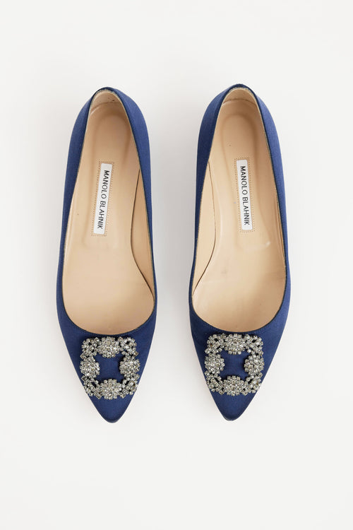 Manolo Blahnik Satin Hangisi Flat