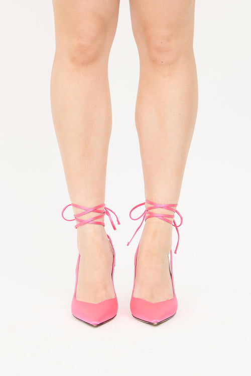 The Attico Satin Venus Tie Pump