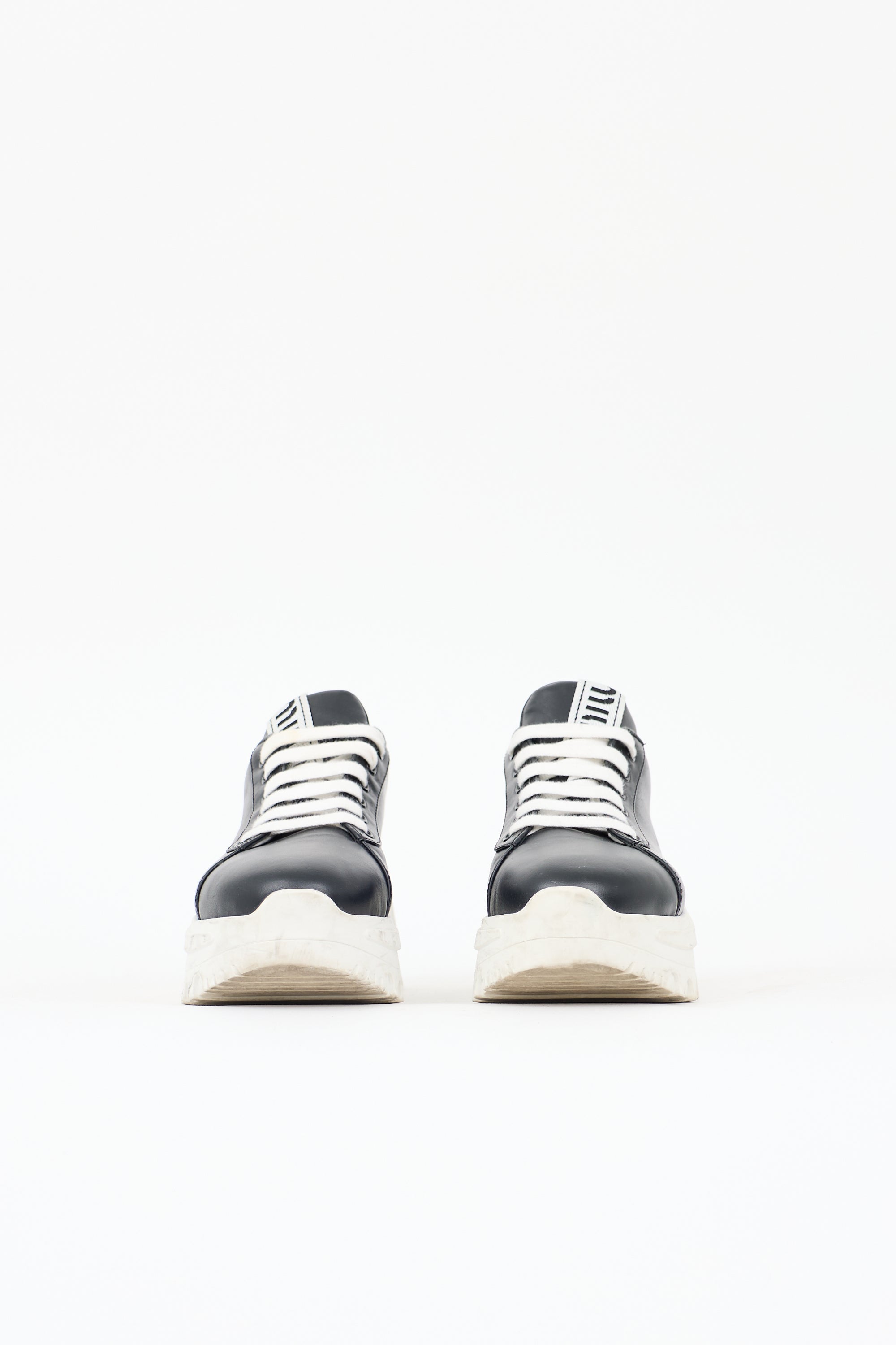 Miu Miu Leather Platform Sneaker