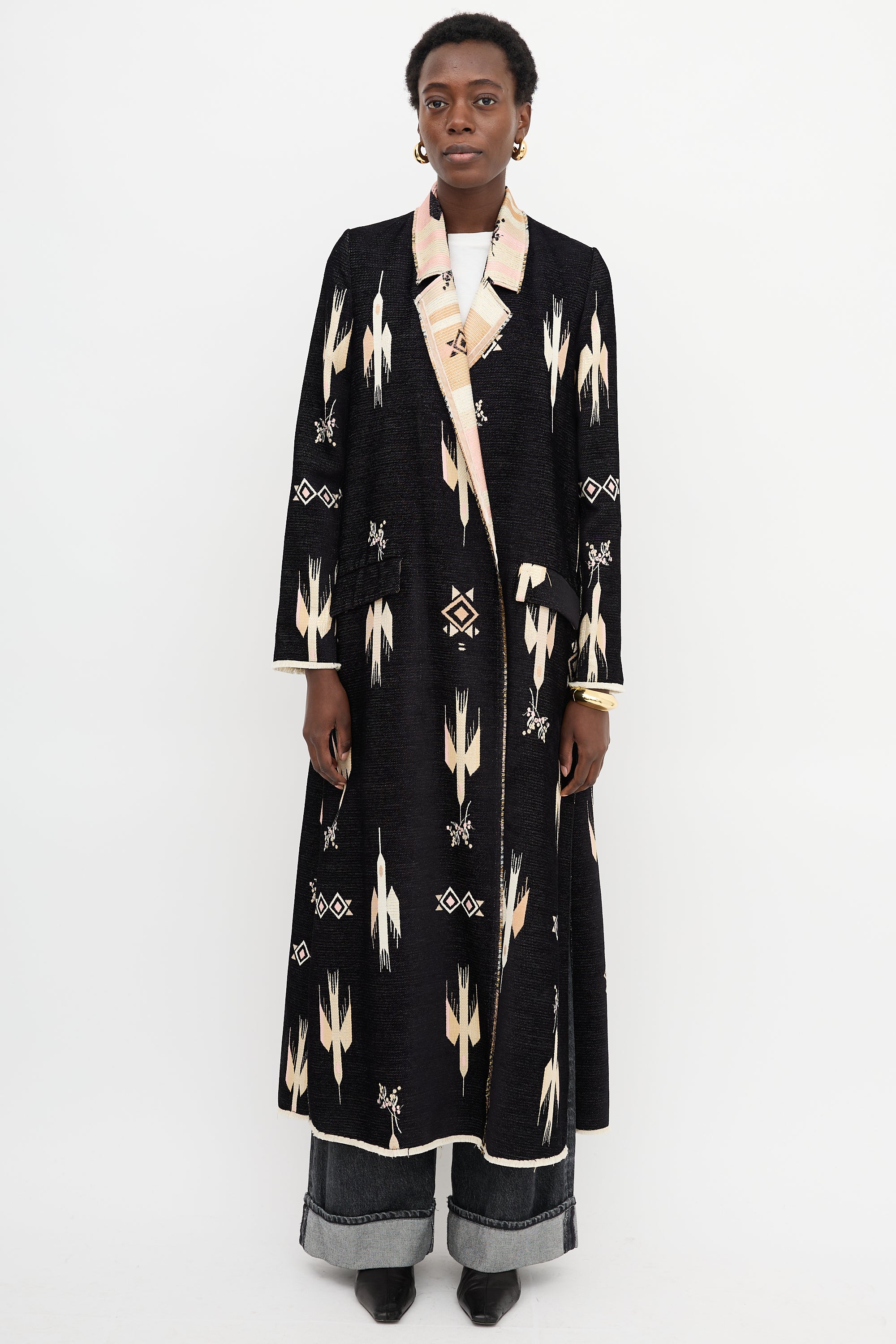 Forte Forte Geometric Jacquard Coat