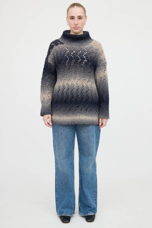 Fabiana Filippi Open Weave Metallic Knit Sweater