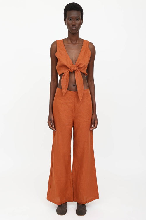 Linen Top & Pant Co-Ord Set