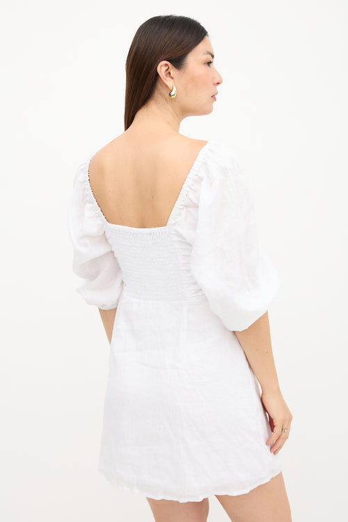 Faithfull the Brand Linen Venezia Mini Dress