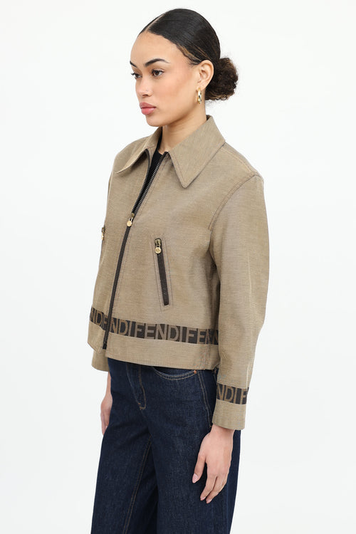 Fendi Logo Zip Jacket