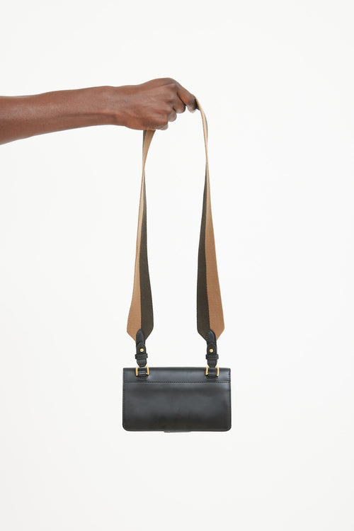Fendi Black & Multicolour Leather Baguette Bag