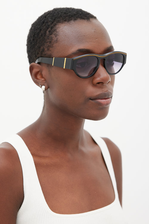 Fendi Black & Gold FS107 Sunglasses