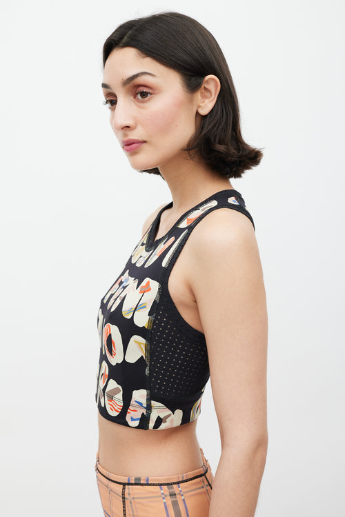 Fendi Black & Multicoloour Geometric Logo Tank