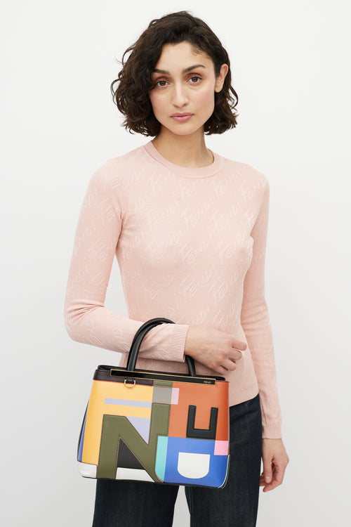 Fendi Black & Multicolour 2Jours Leather Bag