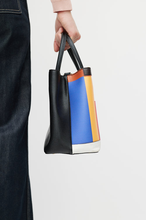 Fendi Black & Multicolour 2Jours Leather Bag