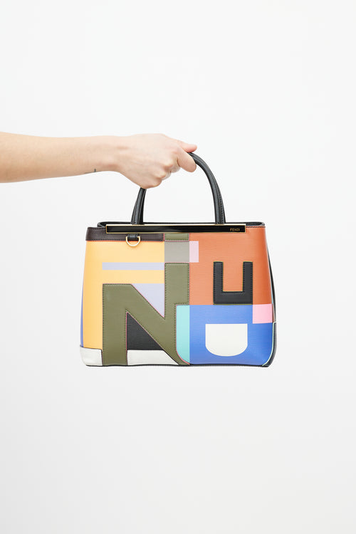 Fendi Black & Multicolour 2Jours Leather Bag