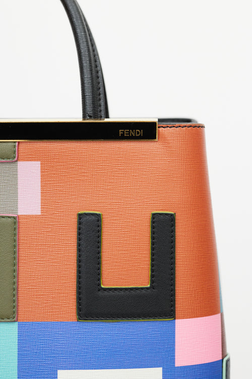 Fendi Black & Multicolour 2Jours Leather Bag