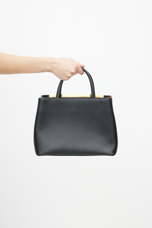 Fendi Black & Multicolour 2Jours Leather Bag
