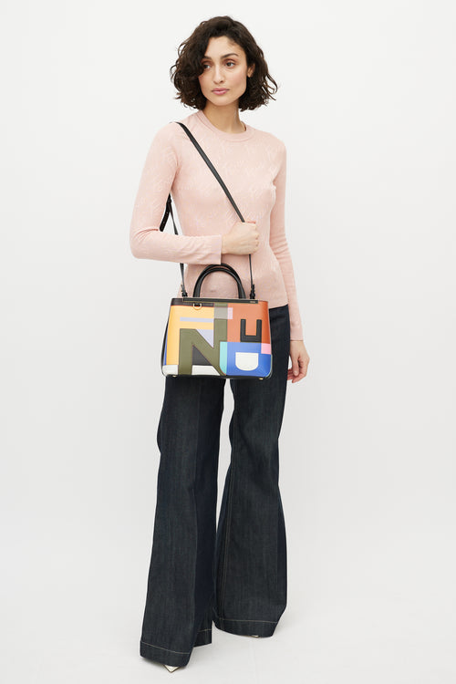Fendi Black & Multicolour 2Jours Leather Bag