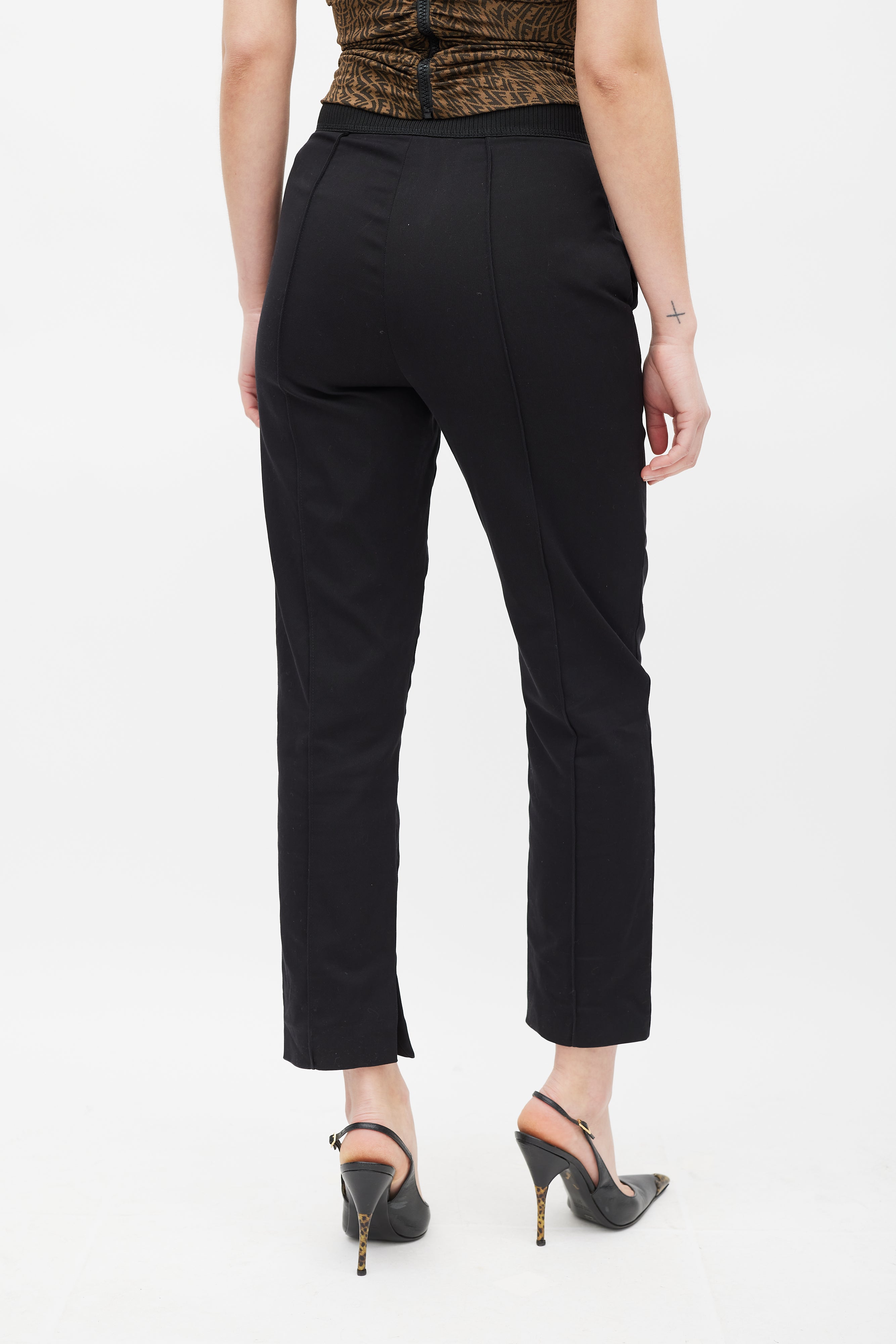 Fendi Black Panelled Trouser