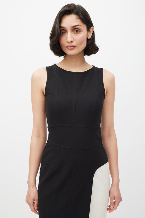 Fendi Black & White Cut Out Dress