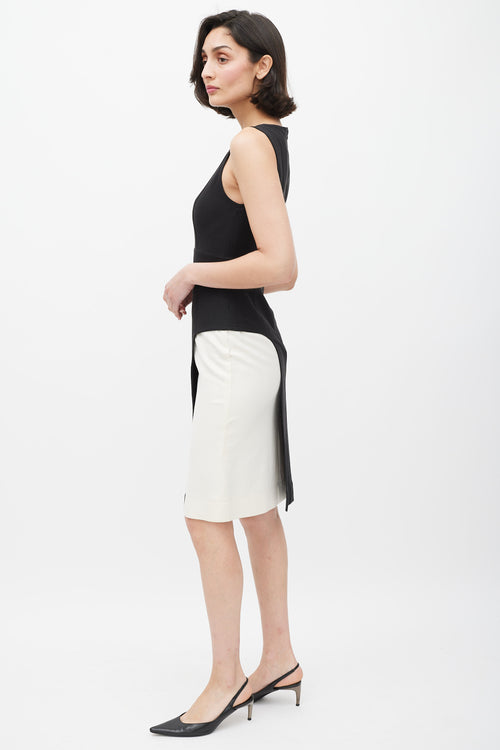 Fendi Black & White Cut Out Dress