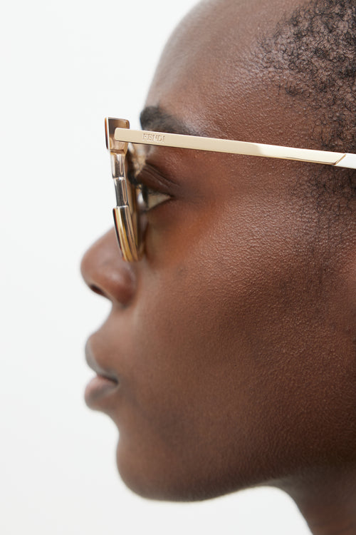 Fendi Brown & Gold Havana FF 0063/S MUV Sunglasses