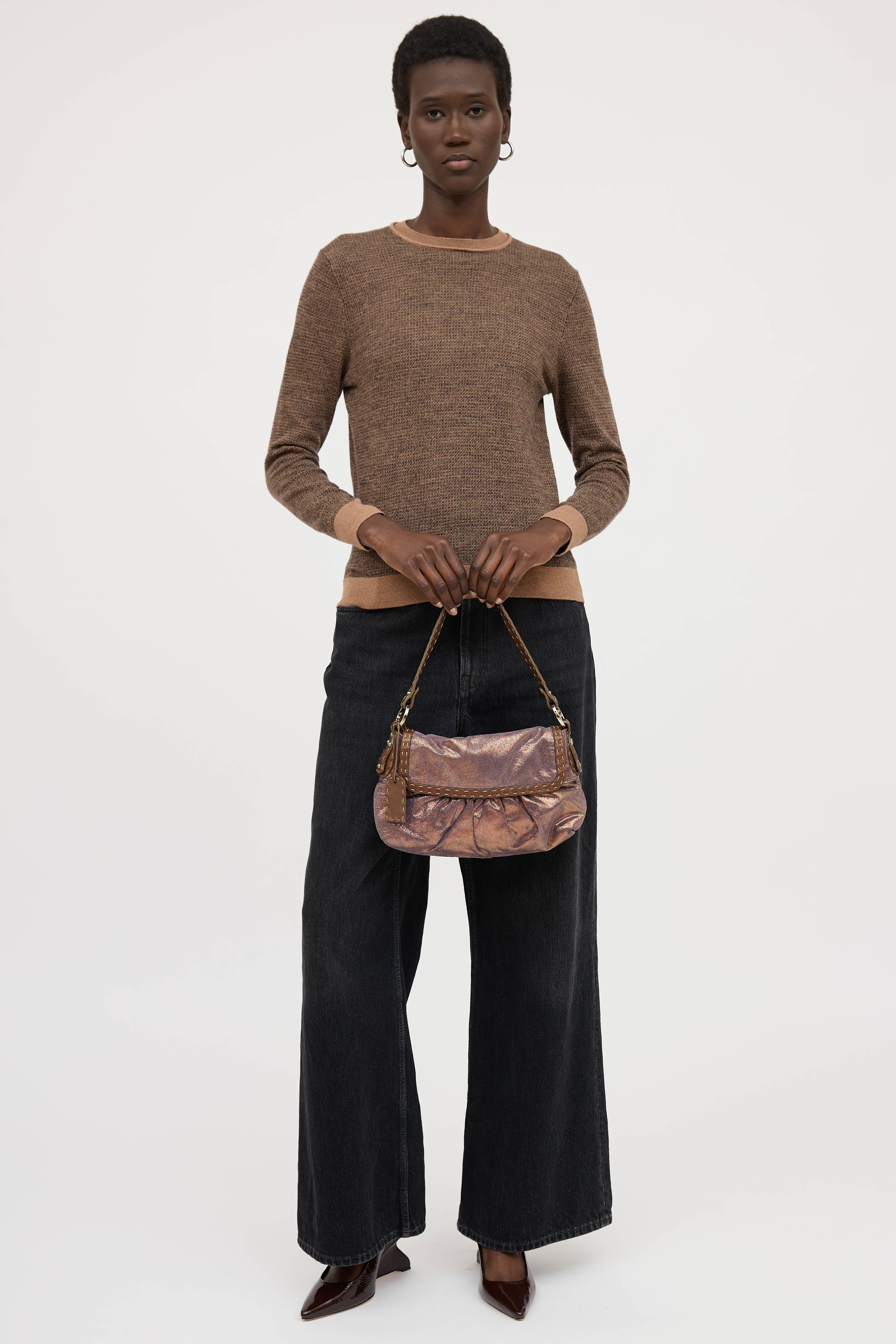 Fendi Metallic Selleria Chef Bag