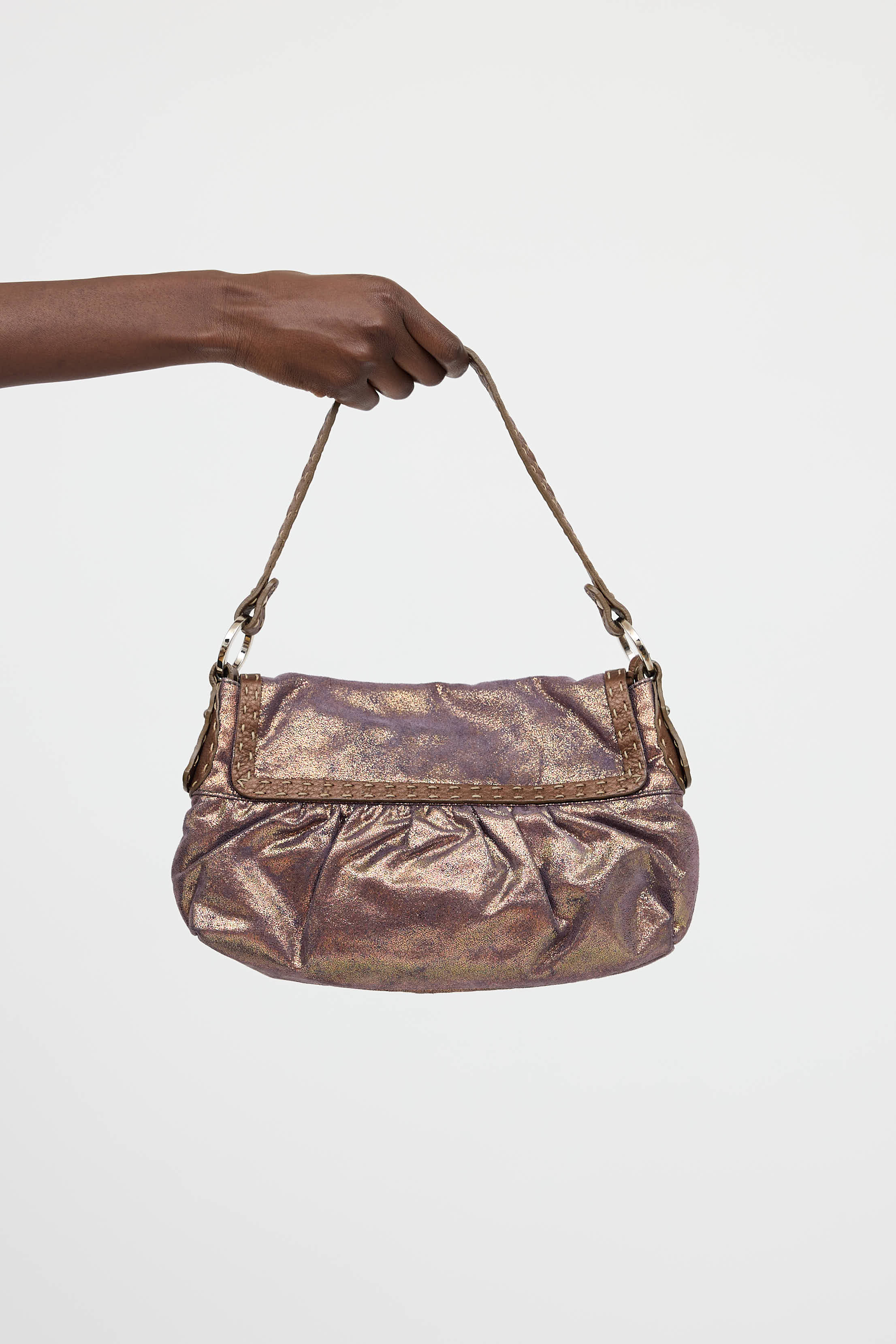 Fendi Metallic Selleria Chef Bag