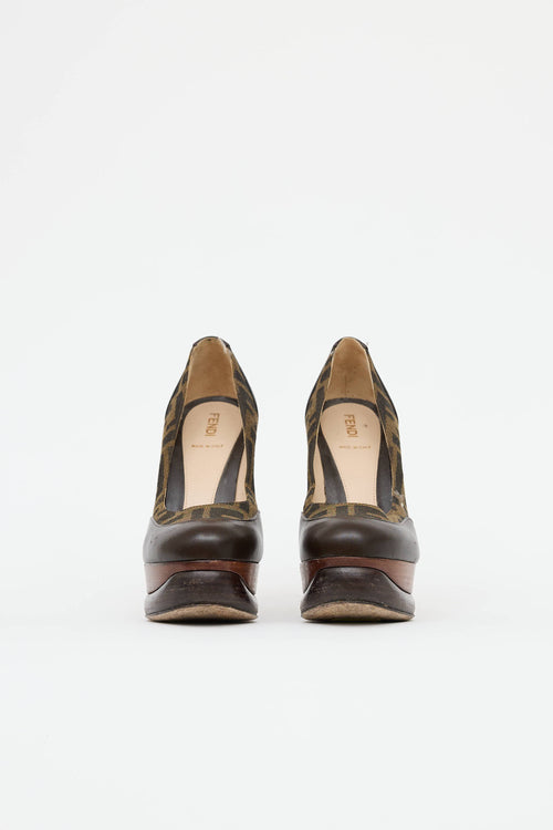 Fendi Zucca Platform Pump