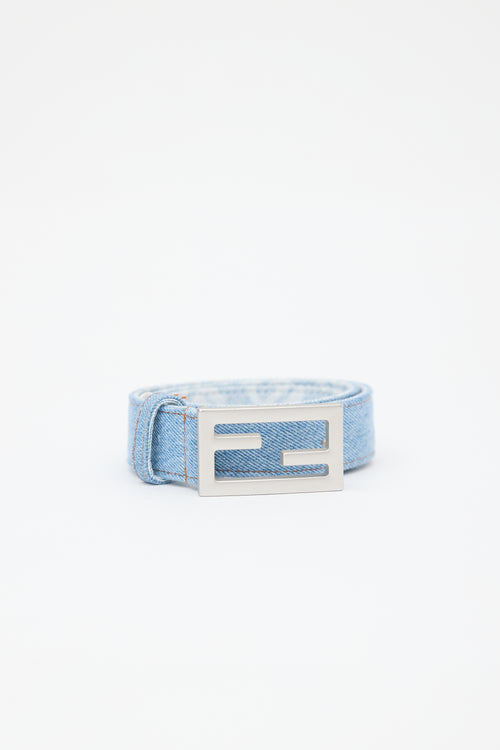 Fendi Denim FF Logo Belt