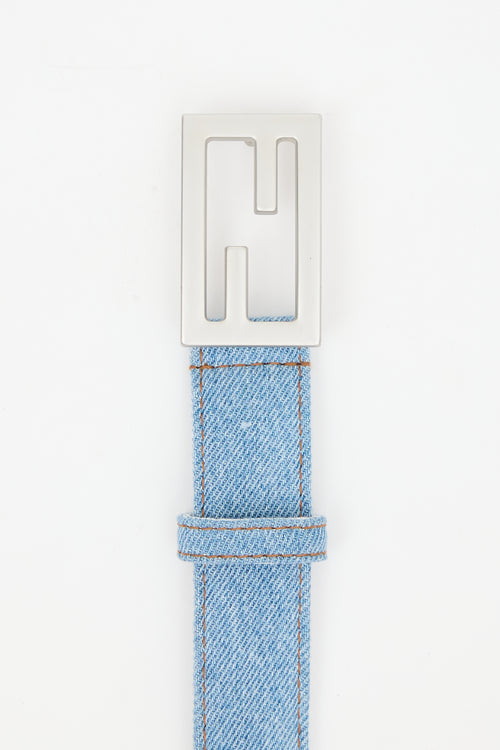 Fendi Denim FF Logo Belt