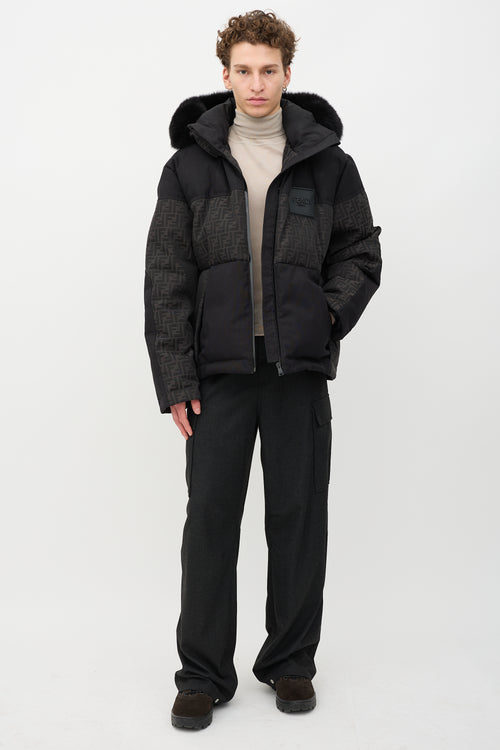 Fendi Down Monogram Puffer Jacket