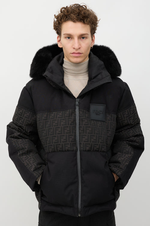 Fendi Down Monogram Puffer Jacket