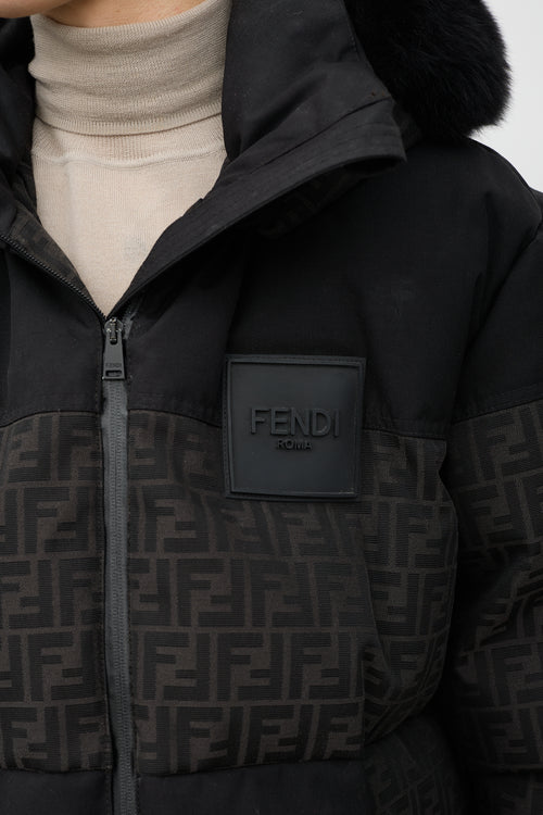 Fendi Down Monogram Puffer Jacket