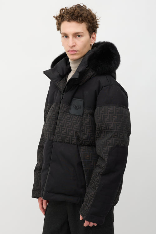 Fendi Down Monogram Puffer Jacket