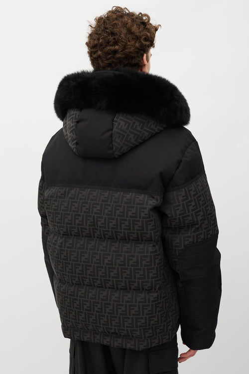 Fendi Down Monogram Puffer Jacket