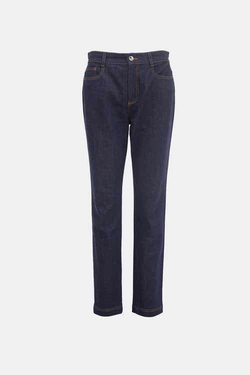 Fendi Embroidered Pocket Jeans