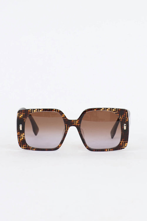 Fendi FE40036U Zucca Square Sunglasses