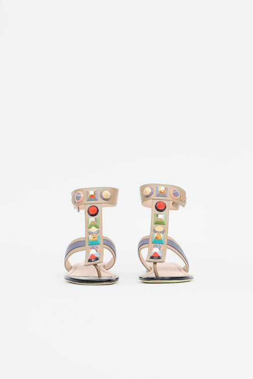 Fendi Studded Gladiator Sandal