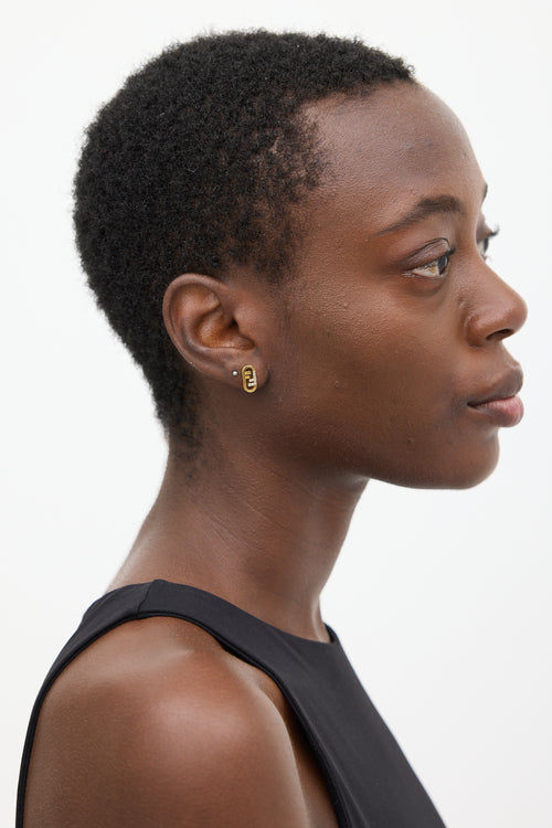Fendi O'Lock Crystal Single Earring