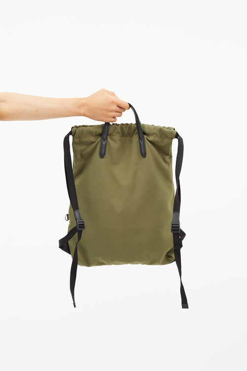 Fendi Green & Multicolour Angry Eyes Backpack