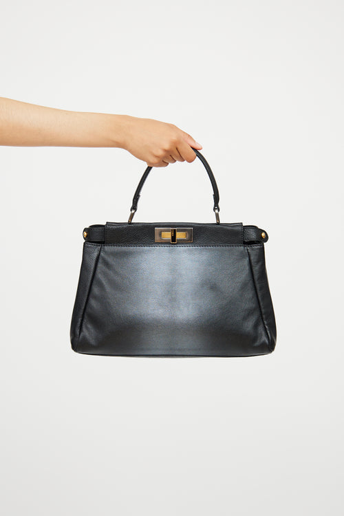 Fendi Black & Grey Ombre Peekaboo Bag
