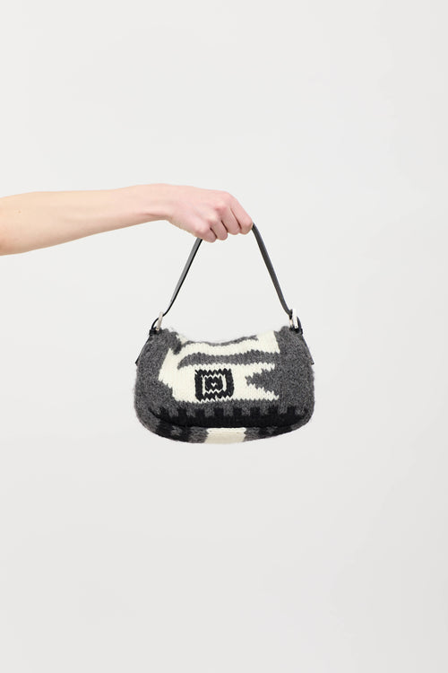 Fendi Wool Knit Baguette Bag
