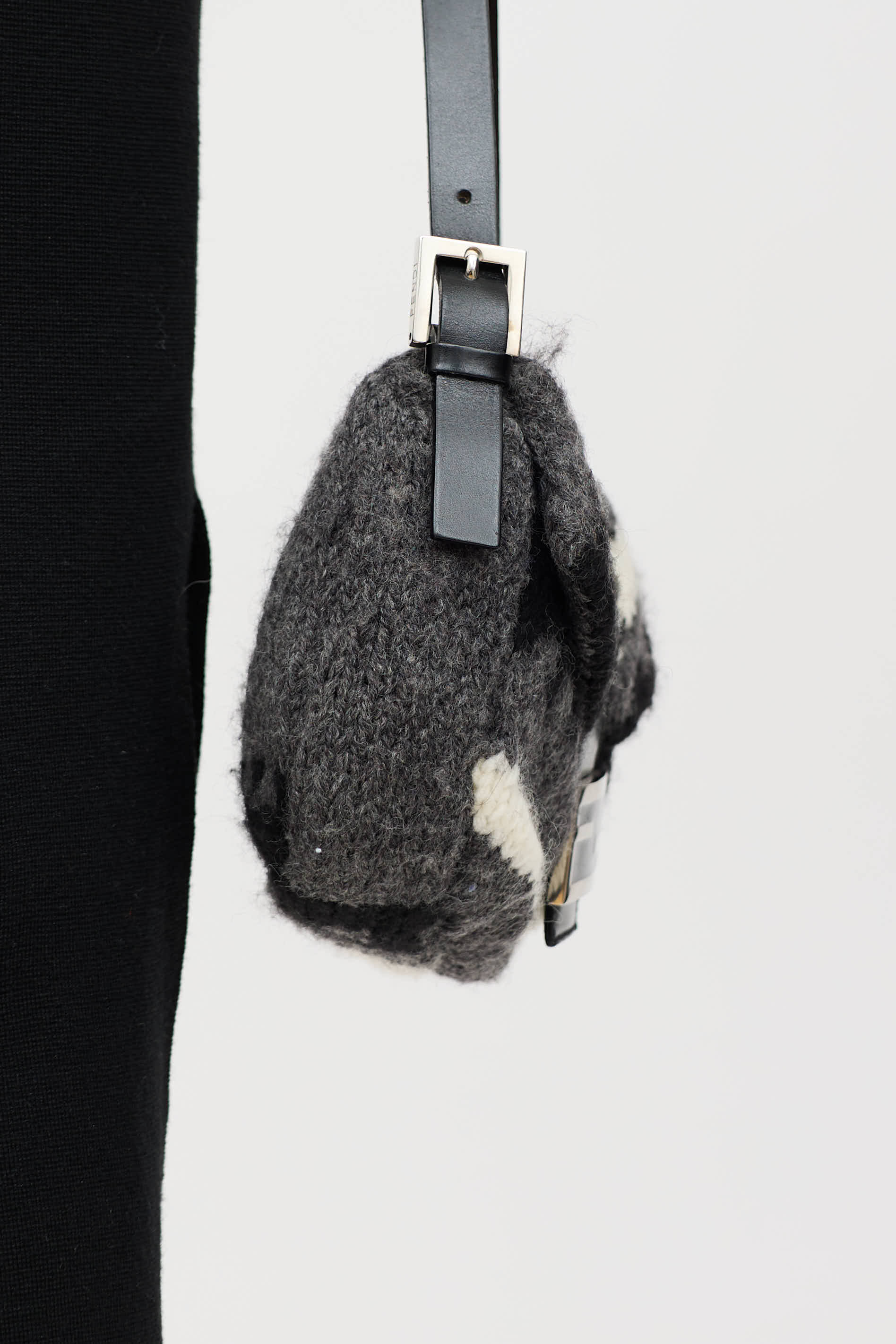 Fendi Wool Knit Baguette Bag
