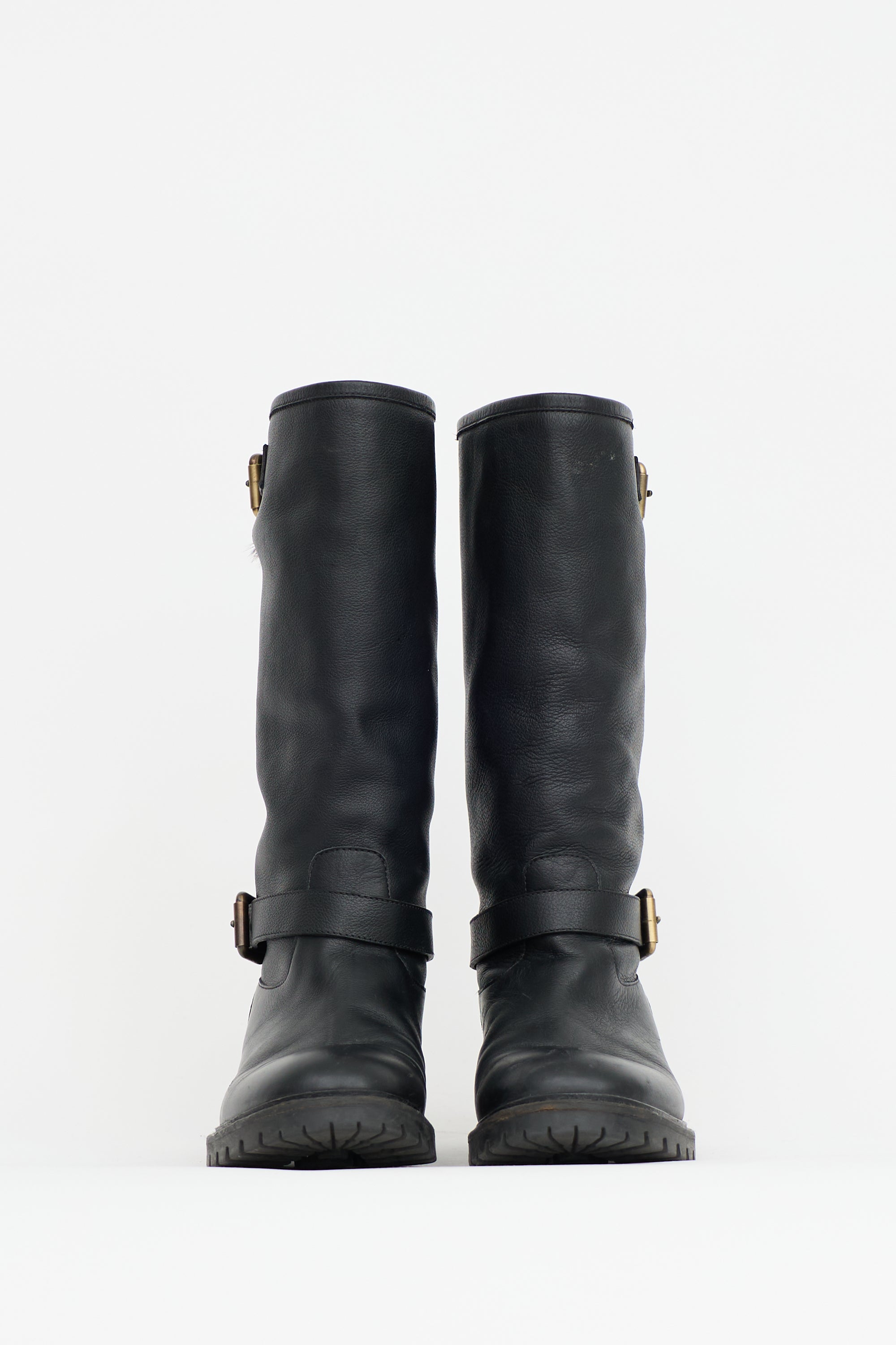 Fendi Leather Biker Boot